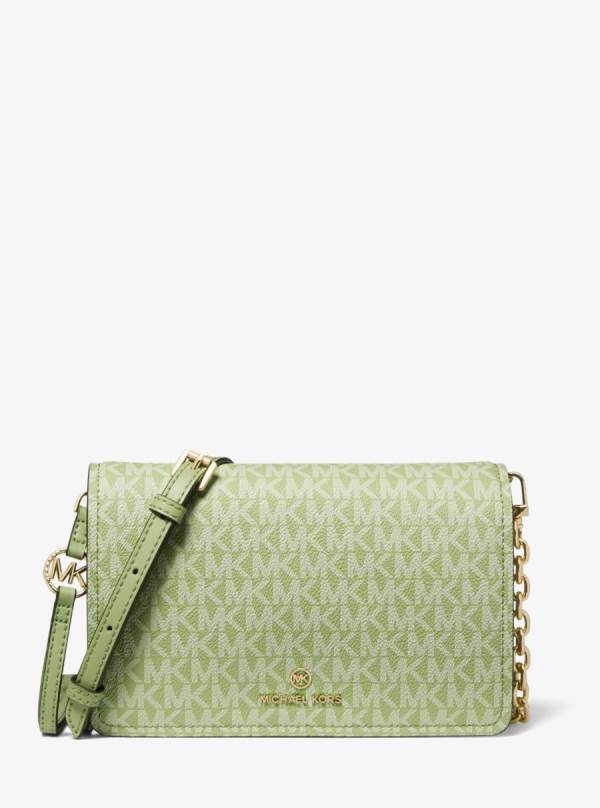 Damske Crossbody Kabelka Michael Kors Jet Set Large Logo Svetlo Olivovo Zelená - Kabelky Michael Kors Slevy | LSNHO-1798